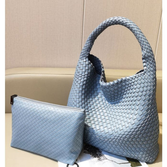 Italian Leather Weave Handbag