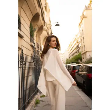 Lilia Shawl-Style Blouse