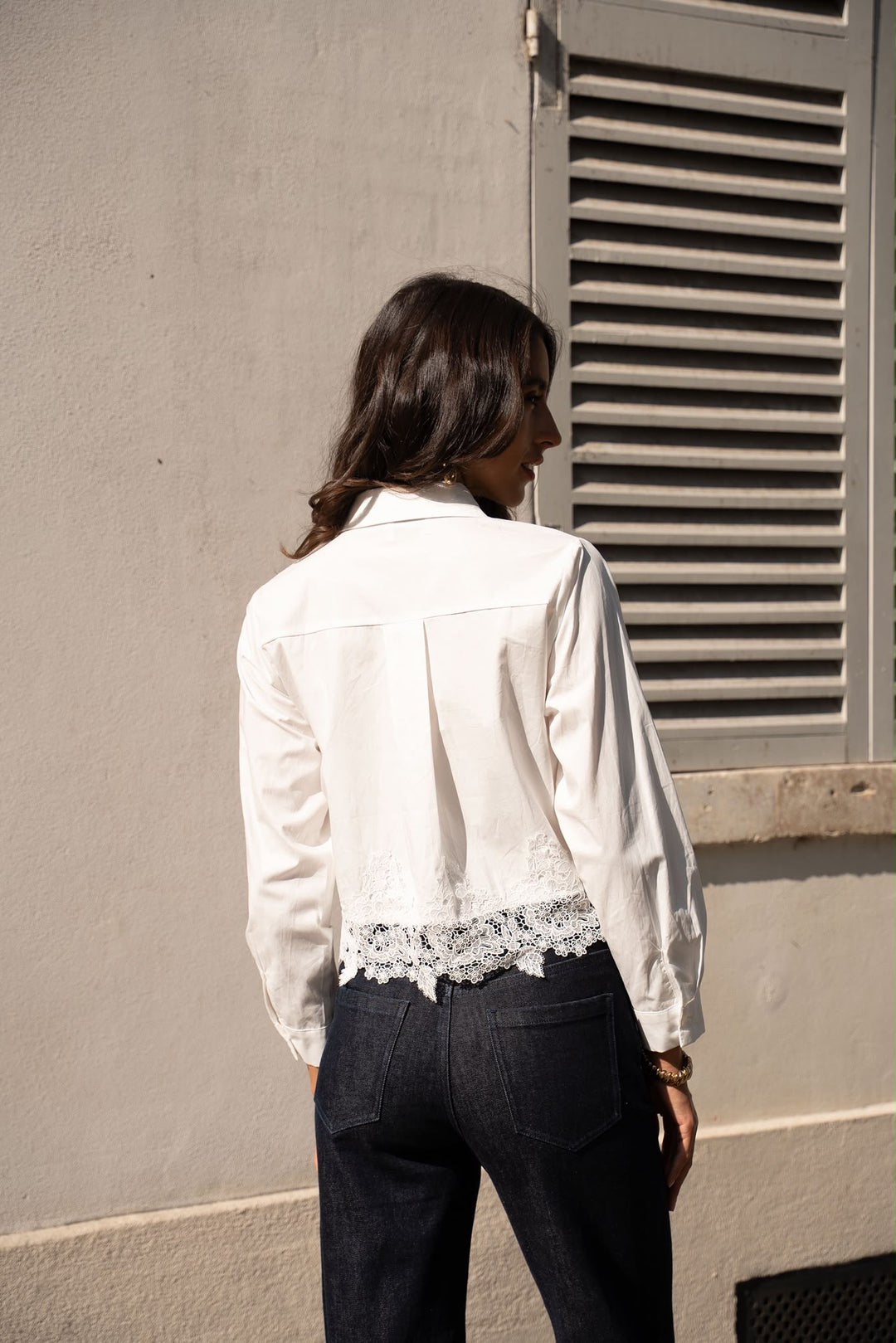 Beverley White Lace & Embroidery Shirt