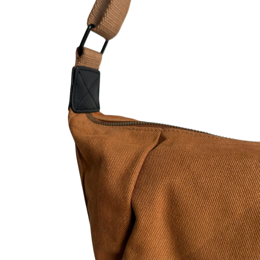 Brixton cross body sling bag - plain brown