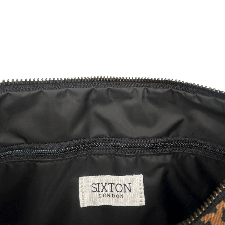 Frill Leopard Print Makeup Bag