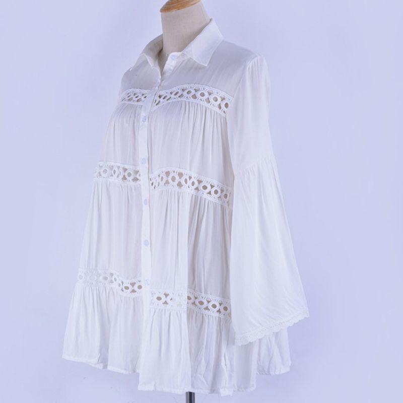 Elizabeth White Cotton Beach Cover-Up