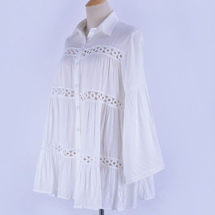 Elizabeth White Cotton Beach Cover-Up