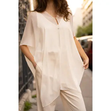 Lilia Shawl-Style Blouse