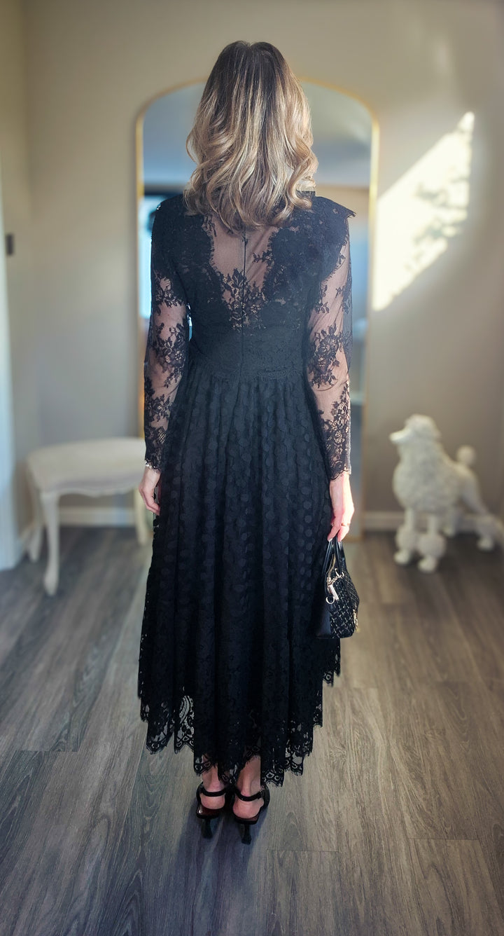 Trinny Sophisticatedes Spitzenkleid – Schwarz