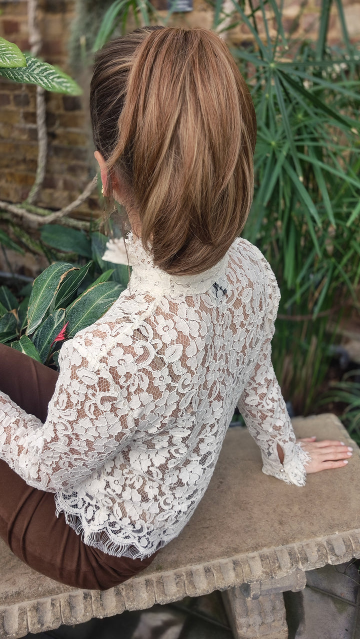 The Sabina Lace Blouse - Ecru