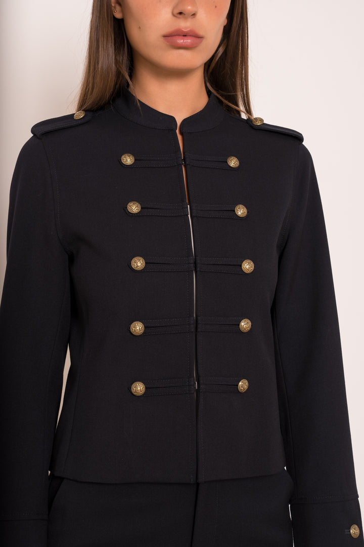 Paris Military style Jacket - Navy Blue