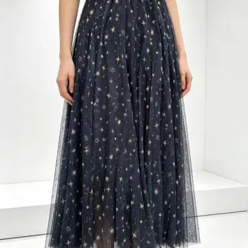 Tulle Layer Skirt in Celestial Star Print