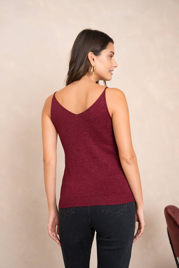 Carbis Bay lurex tank top -  One Size