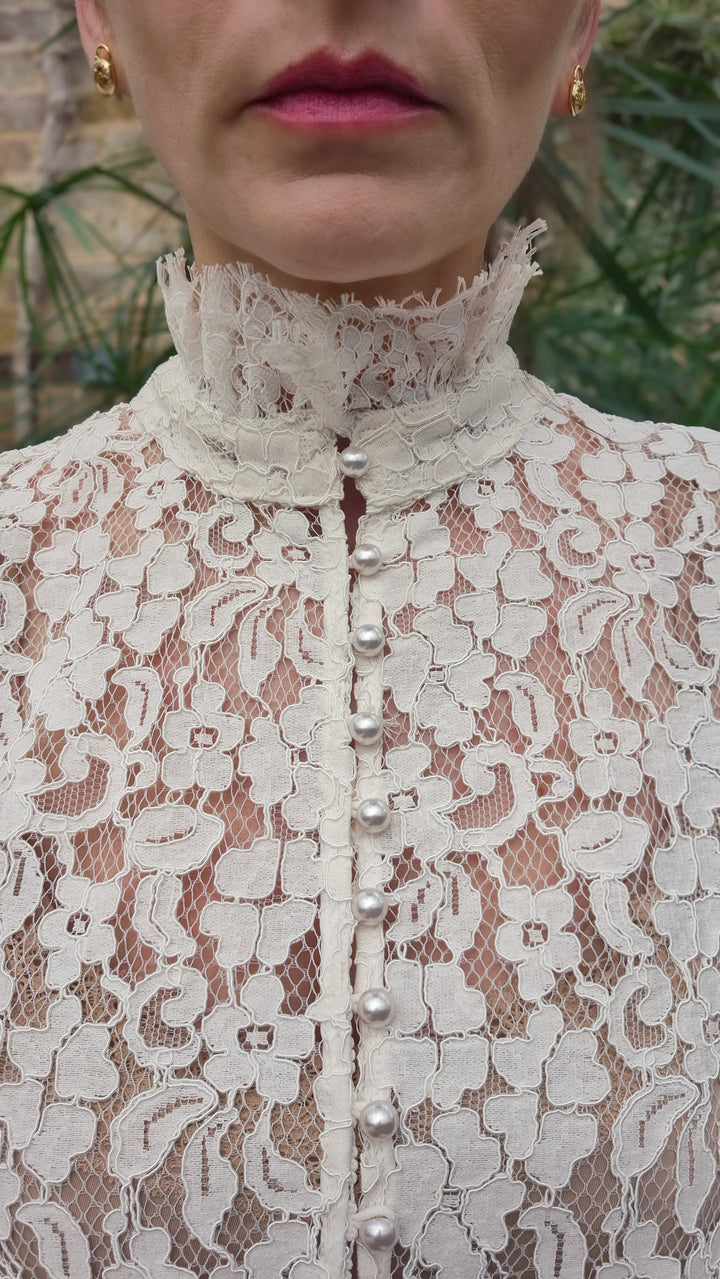 The Sabina Lace Blouse - Ecru