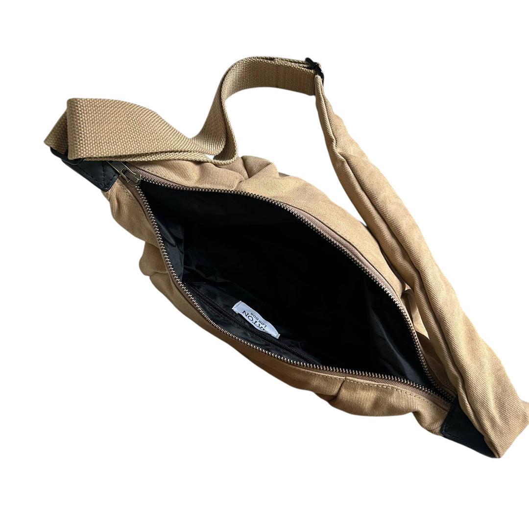 Brixton cross body sling bag - plain sand