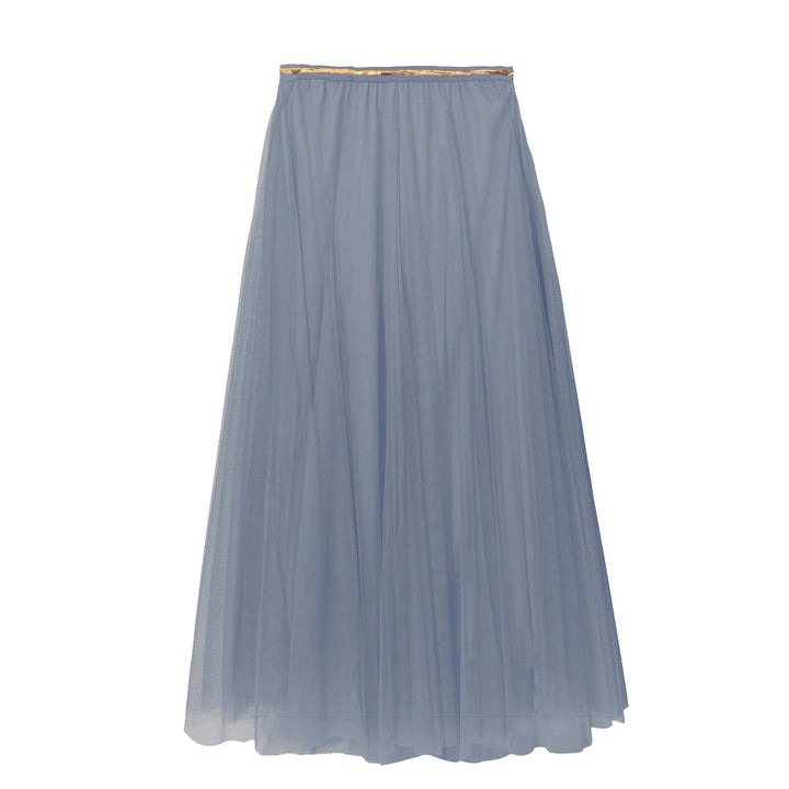 Tulle Layer Skirt in Denim Blue