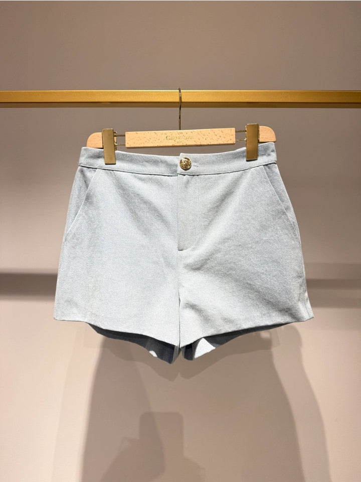 Tessa Denim Cotton Shorts -light wash Blue
