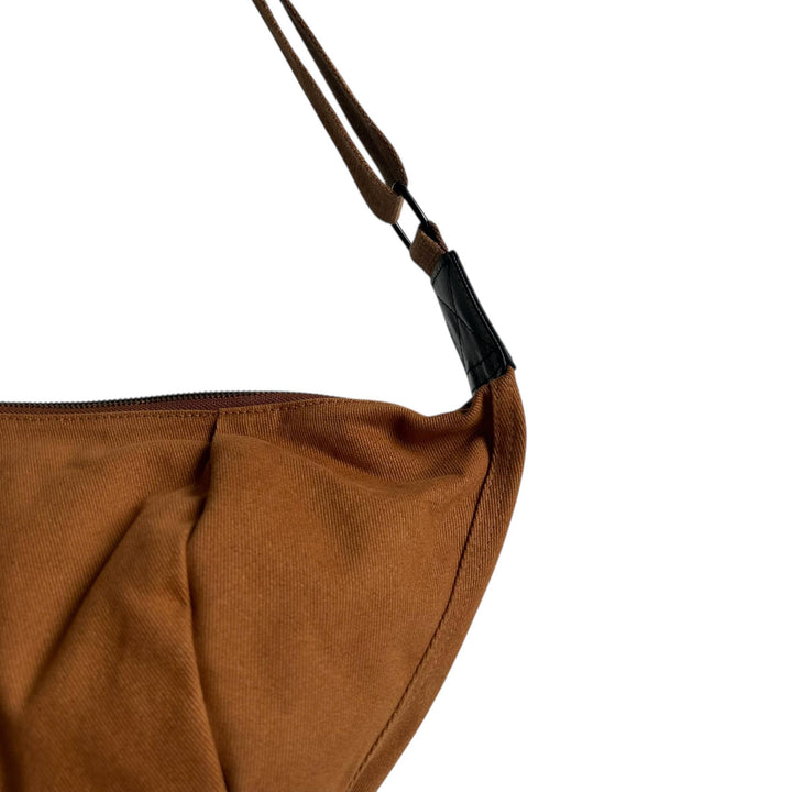 Brixton cross body sling bag - plain brown