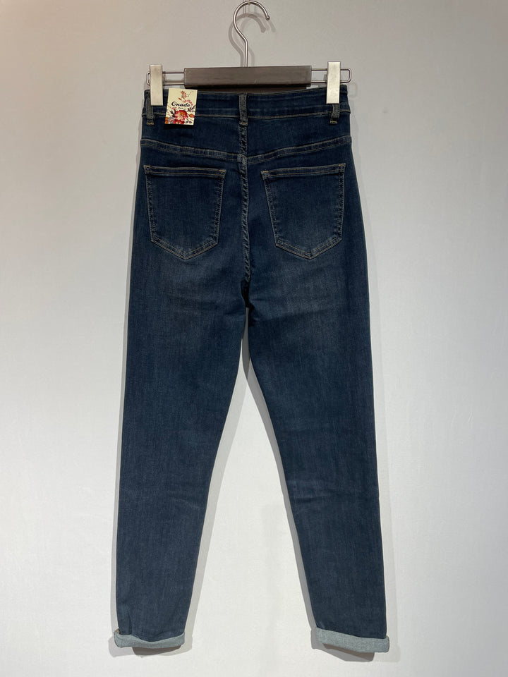 Iris Dark Wash Embroidered Eye Jeans