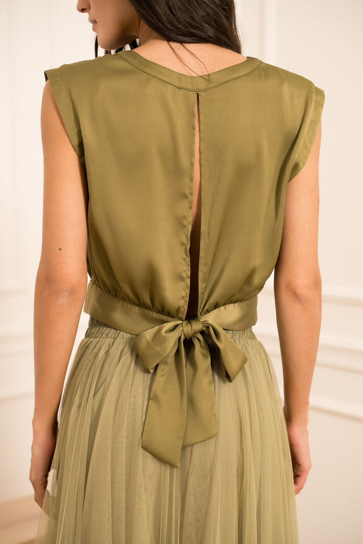 Alba Tulle Skirt in  Green