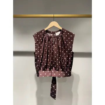 Alexis Polka Dot Blouse - Plum/Blush polka dots