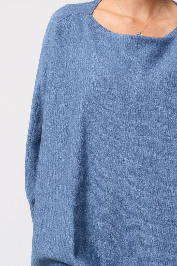 Blue sweater on a white background
