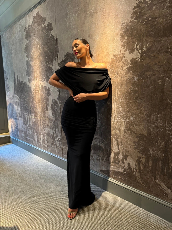 Atom Label Pippa Platinum Gown in Black