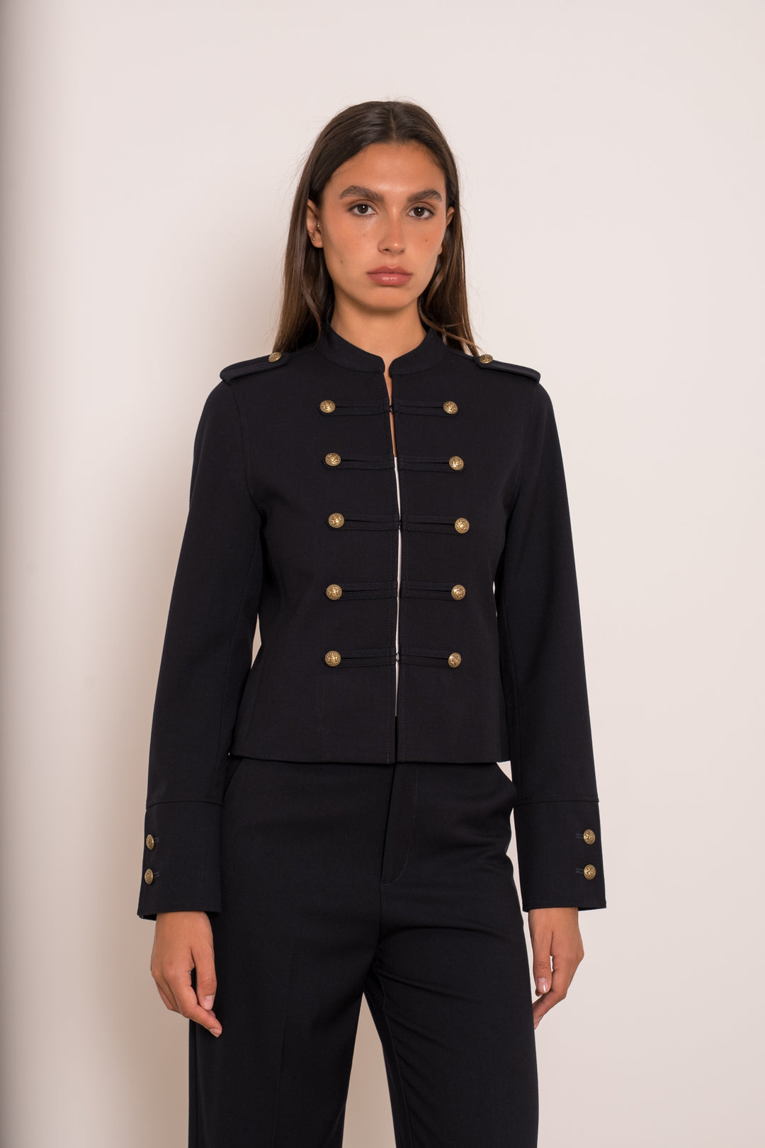 Paris Military style Jacket - Navy Blue
