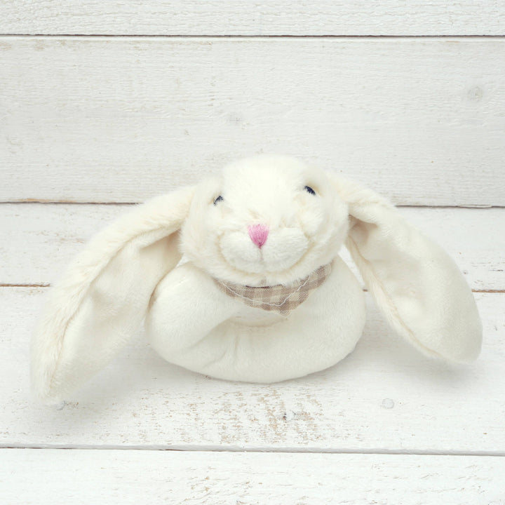 Bunny Baby Soft Toy Rattle in Cream -10CM