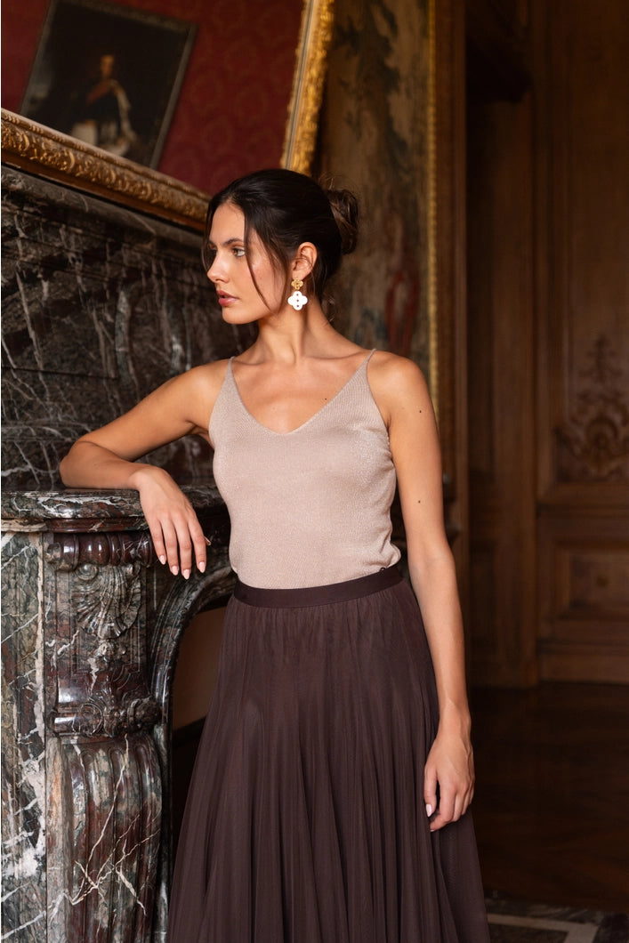 Camilla Lurex Fine Knitted Vest Tops in 5 different colours