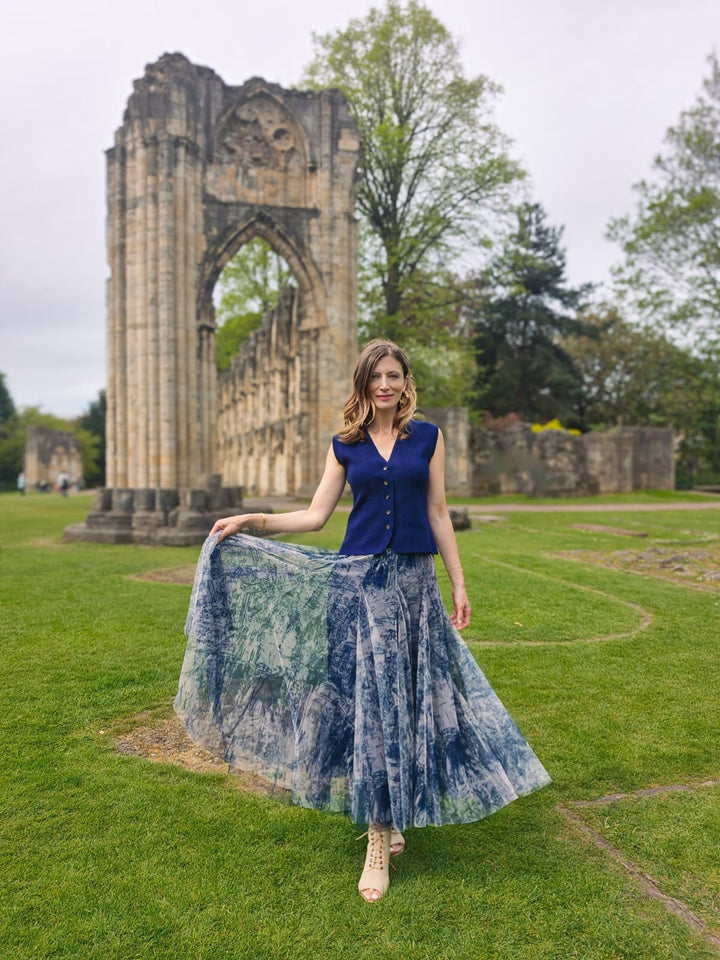 Celeste Tulle Skirt - Navy Blue