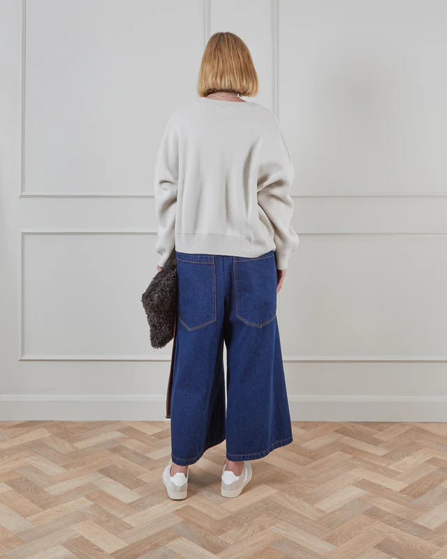 Chalk Armelle Trousers | Heavy Denim