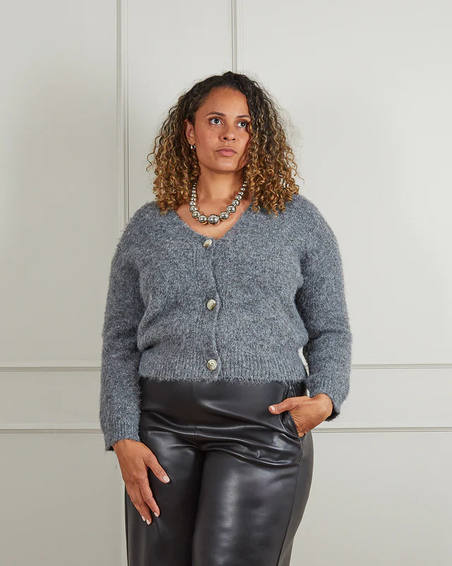 Chalk Joan Cardigan |  Charcoal