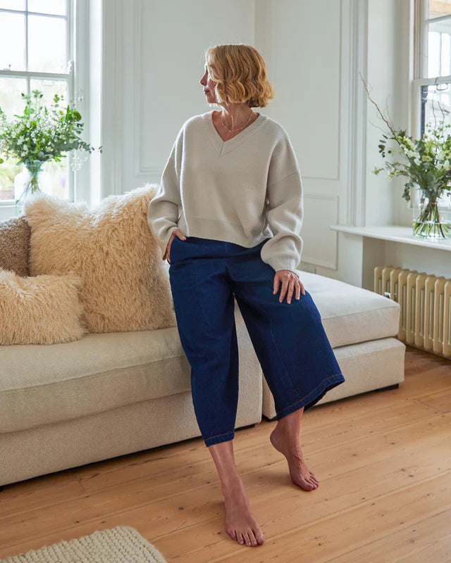 Chalk Armelle Trousers | Heavy Denim