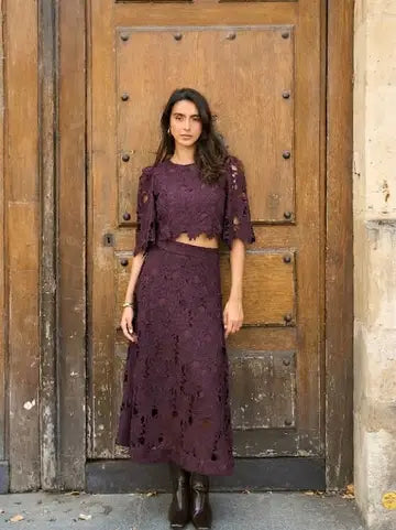 Chloé Lace Blouse - Plum
