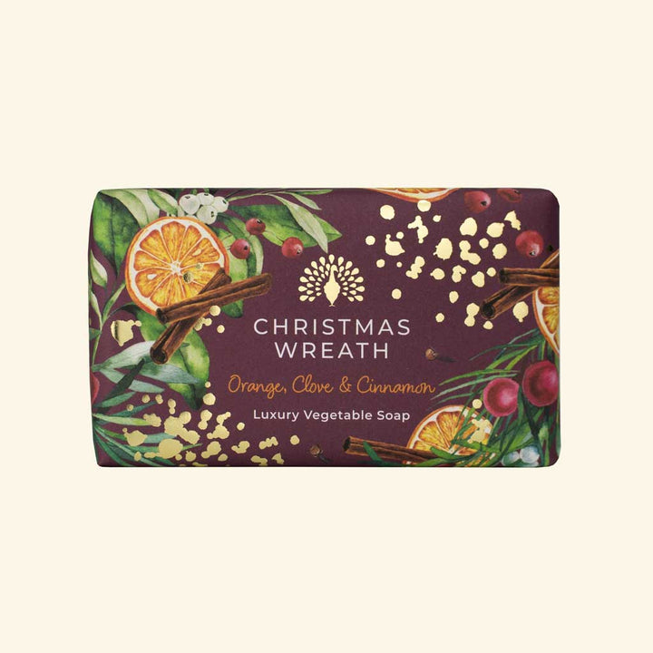 Christmas Tidings Christmas Wreath Soap (Cinamon and Orange)