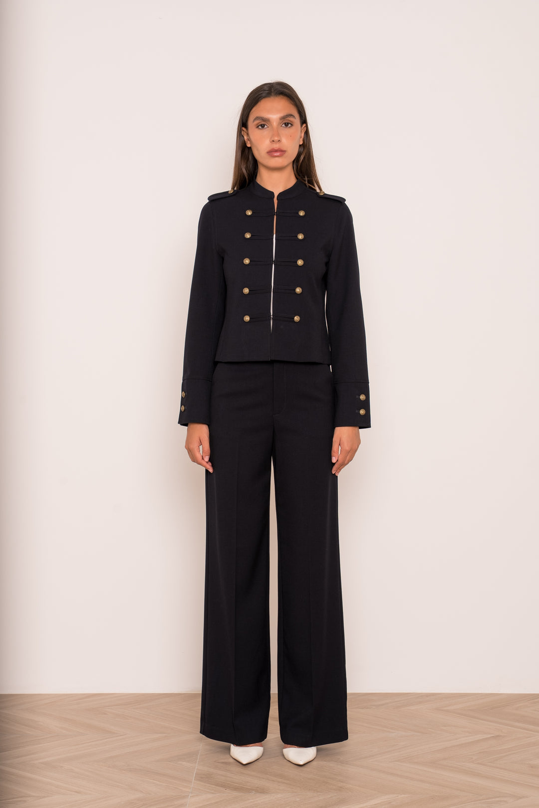 Paris Military style Jacket - Navy Blue