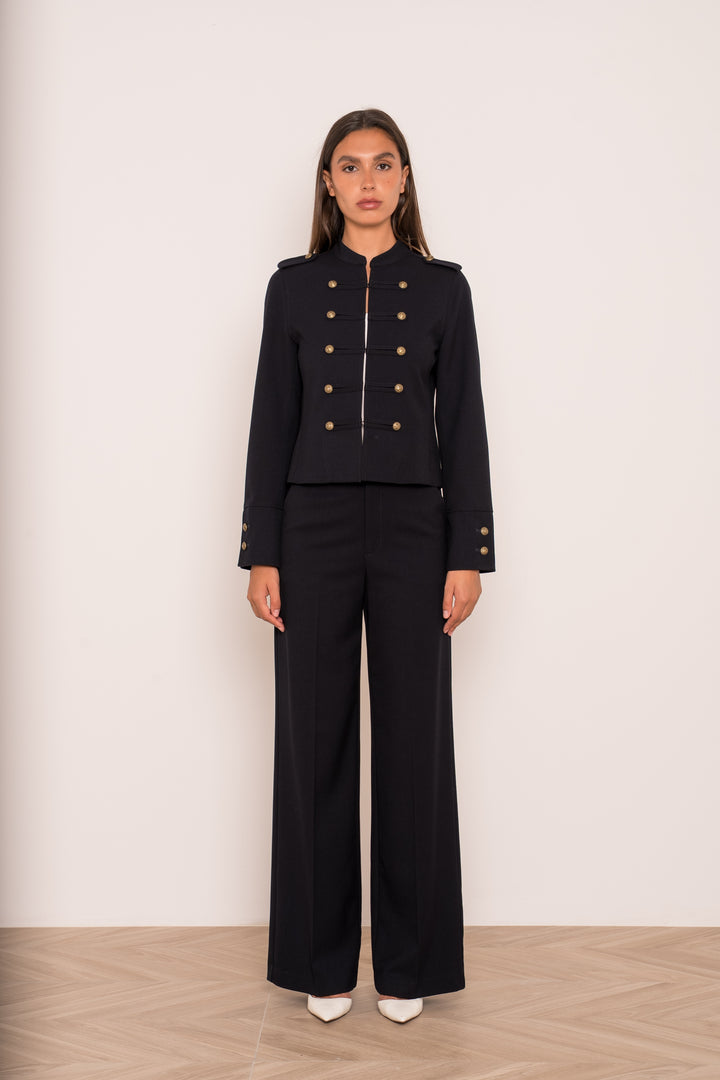 Paris Military style Jacket - Navy Blue
