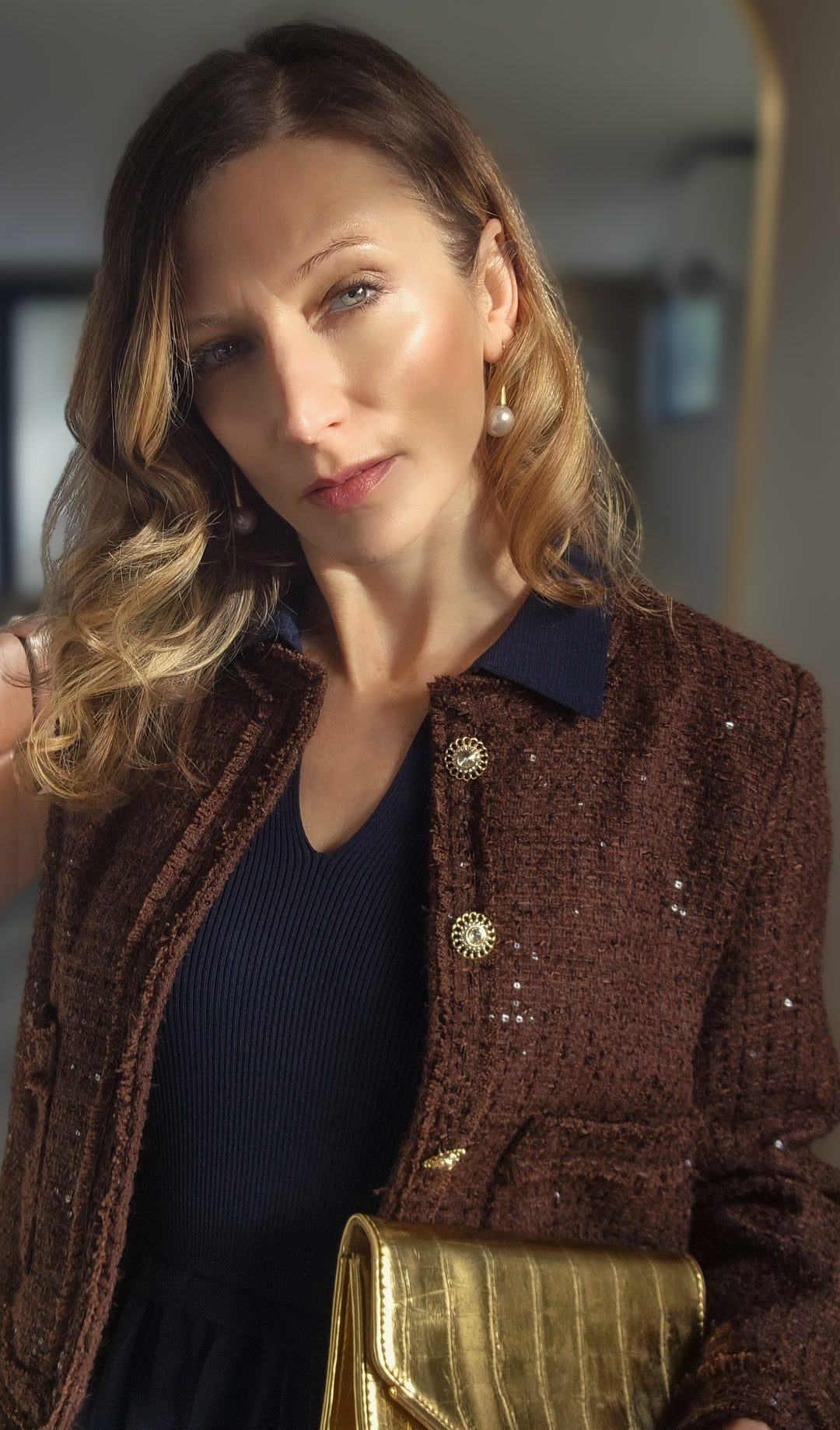 Patricia Tweed Denim Jacket - Elevate Your Style with Timeless Elegance