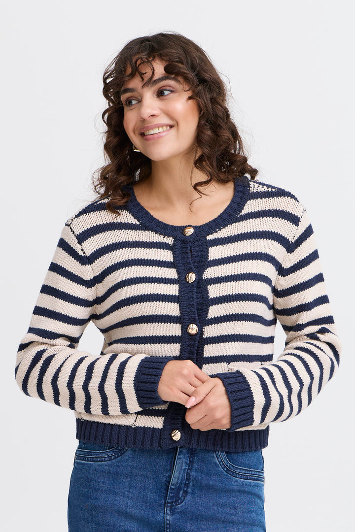 Fransa Belinda Sailor Knitted Cardigan