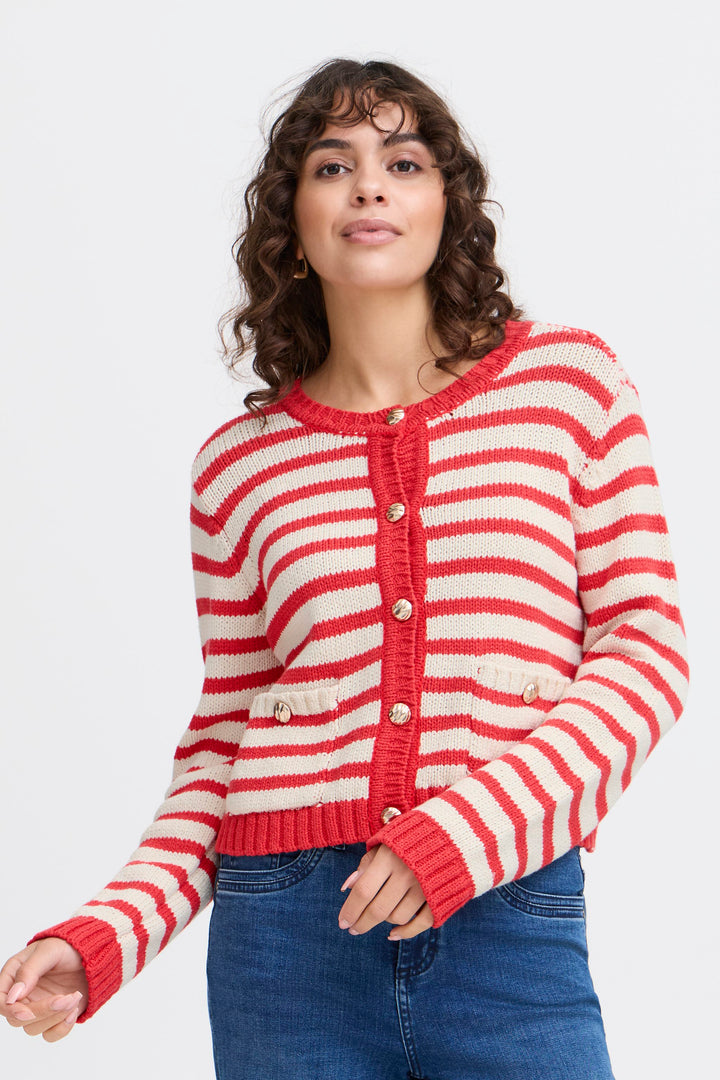 Fransa Belinda Sailor Knitted Cardigan