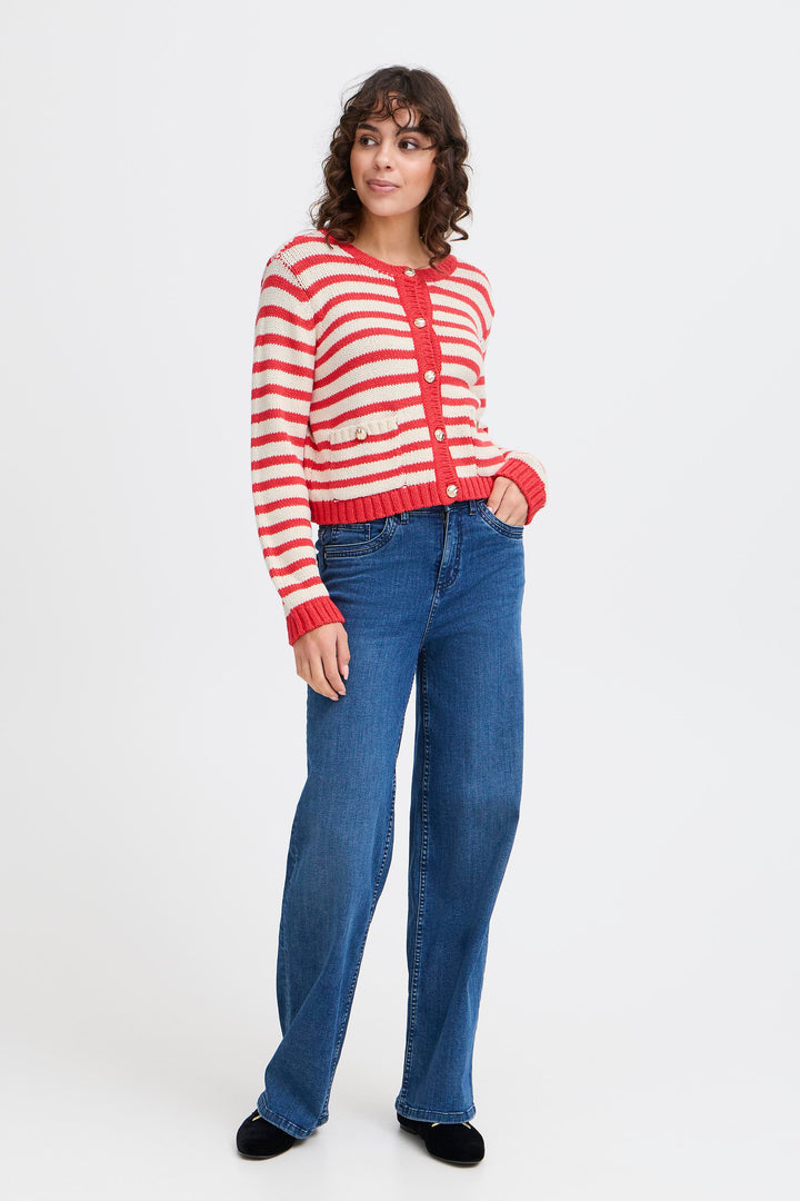 Fransa Belinda Sailor Knitted Cardigan