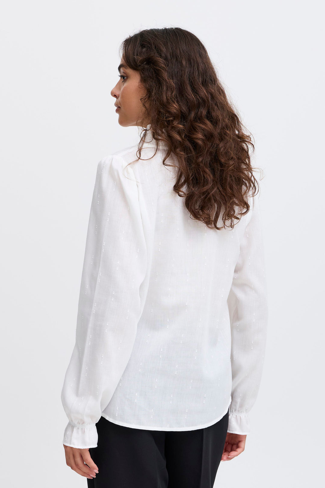 Fransa Bluebell long sleeved Shirt | Blue | White