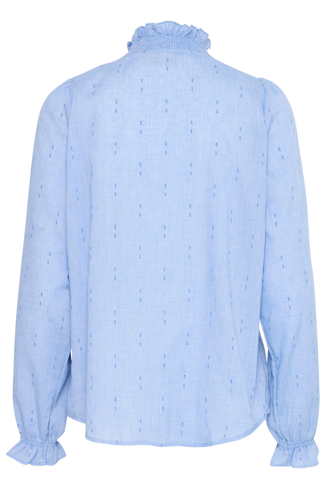 Fransa Bluebell long sleeved Shirt | Blue | White