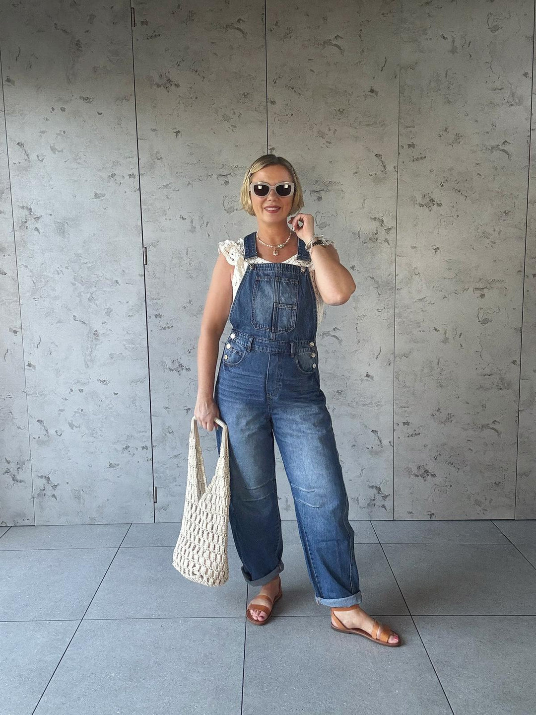 Bluivy Women’s Barrel Leg Denim Dungarees - Ethical Boho Chic