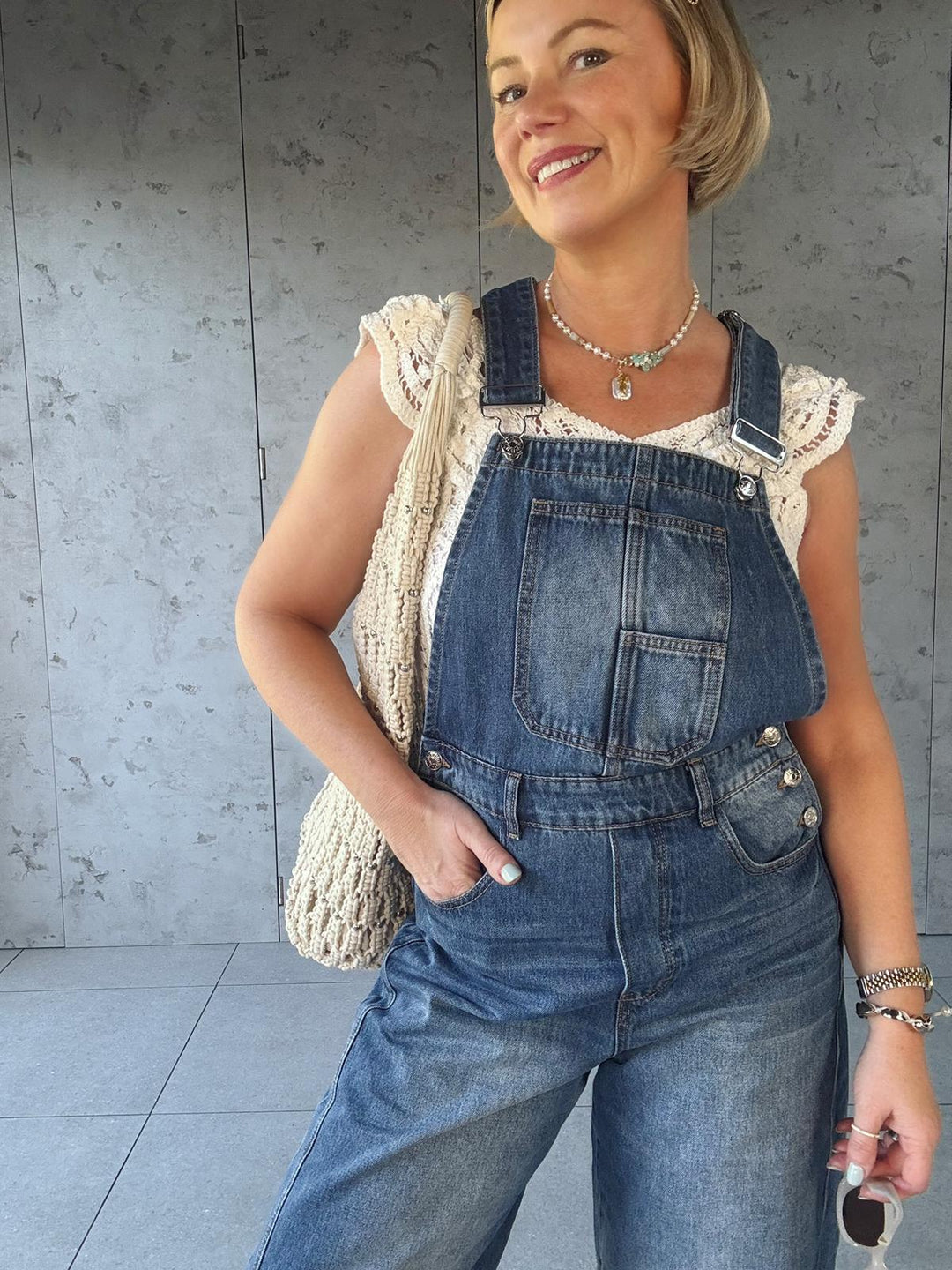 Bluivy Women’s Barrel Leg Denim Dungarees - Ethical Boho Chic