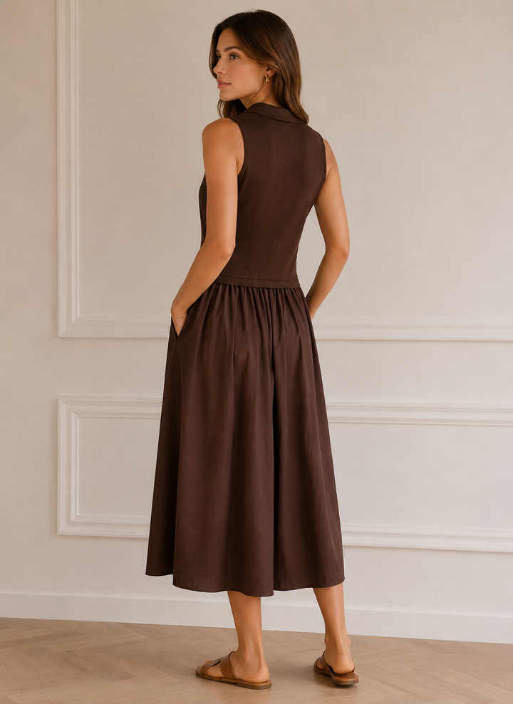 The Camilla Dress chocolate or olive