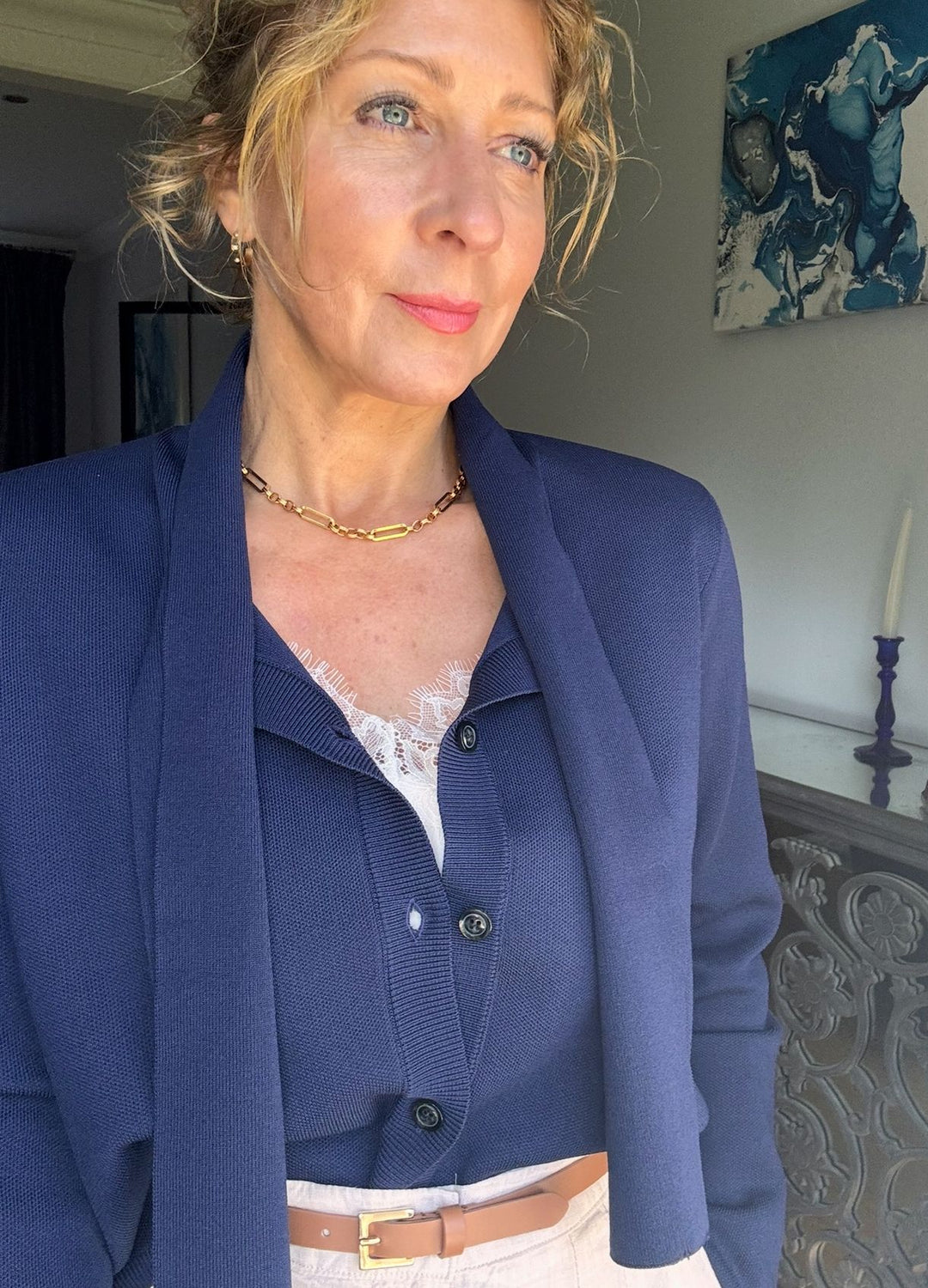 Camilla Cardigan - Navy Blue