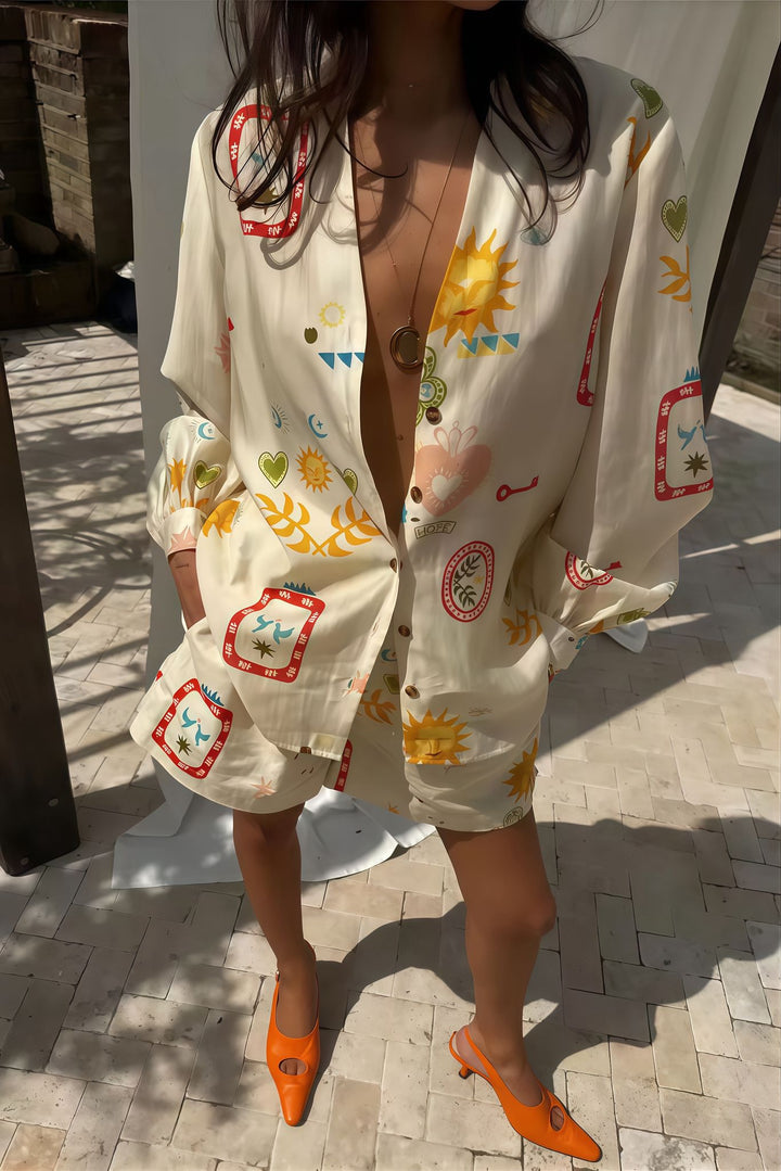 The Soleil story set - Shorts and Shirt Blouse