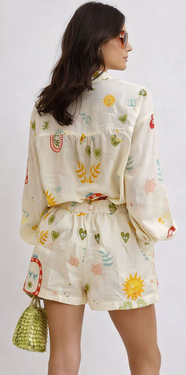 The Soleil story set - Shorts and Shirt Blouse