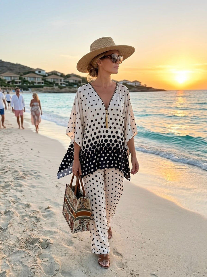The Nicola Set - polka dot Trousers and Blouse