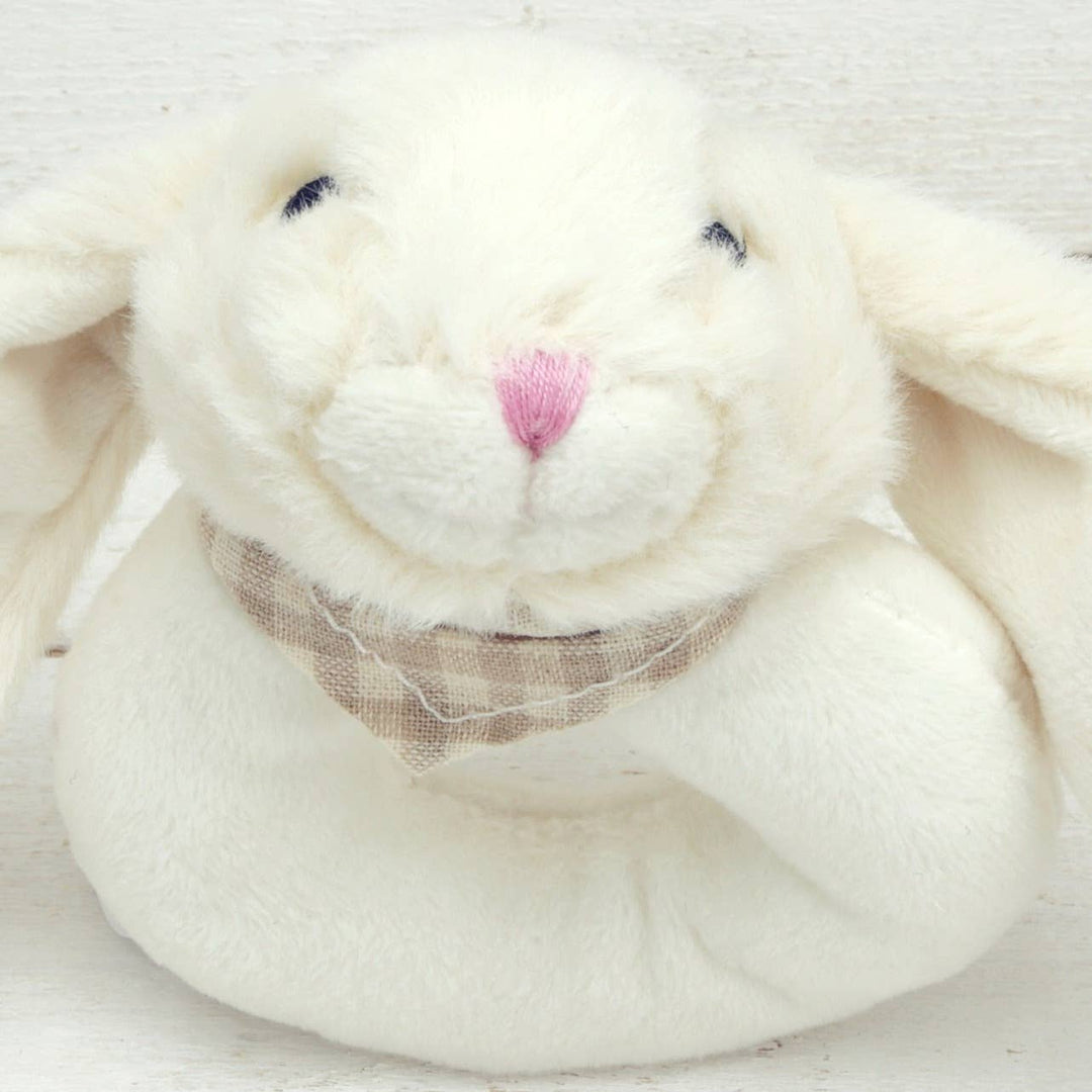 Bunny Baby Soft Toy Rattle in Cream -10CM