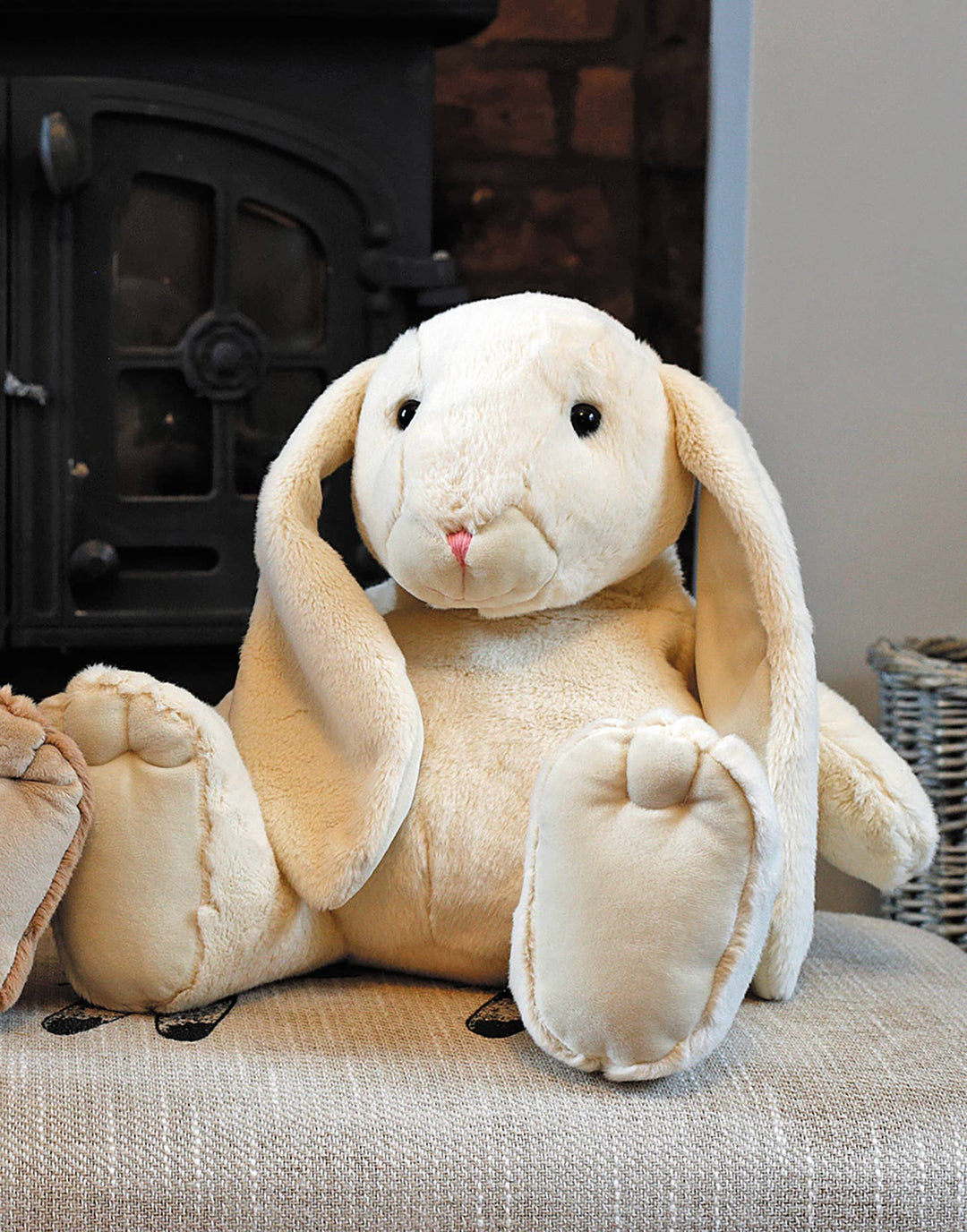 Bunny Large Soft Toy Cream Plush, Baby Safe - 30CM