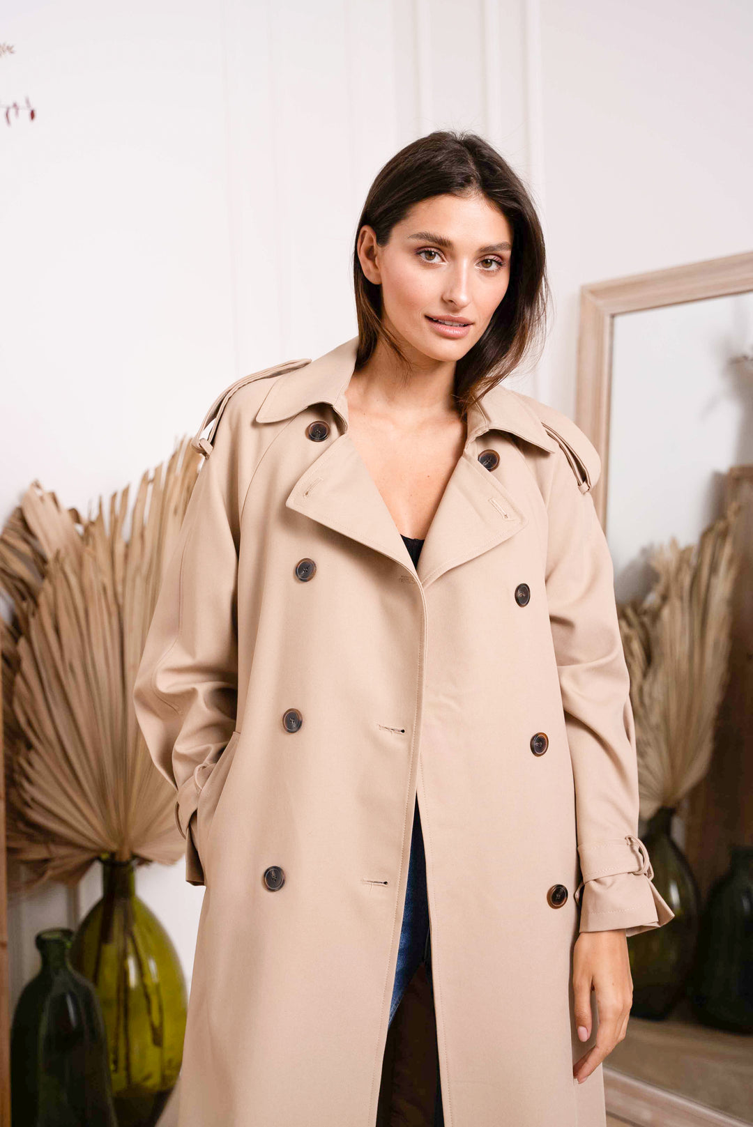 Onassis  Timeless Trench Coat |  Beige